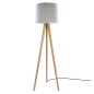 Preview: Herzblut Elli floor lamp - solid wood, charcoal knotty oak 160 cm 14851